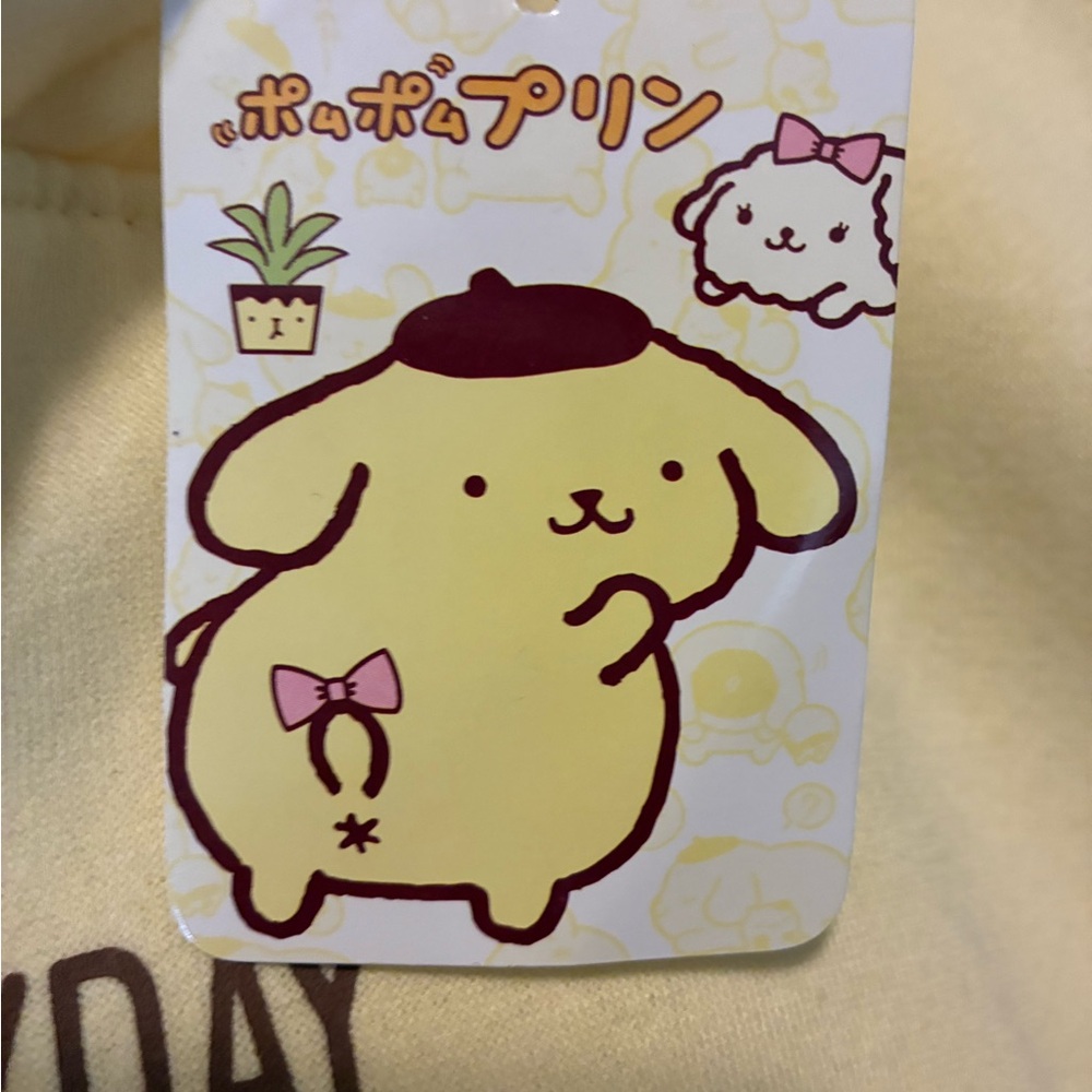 Pom Pom Purin yellow Hoodie - Picture 7 of 9